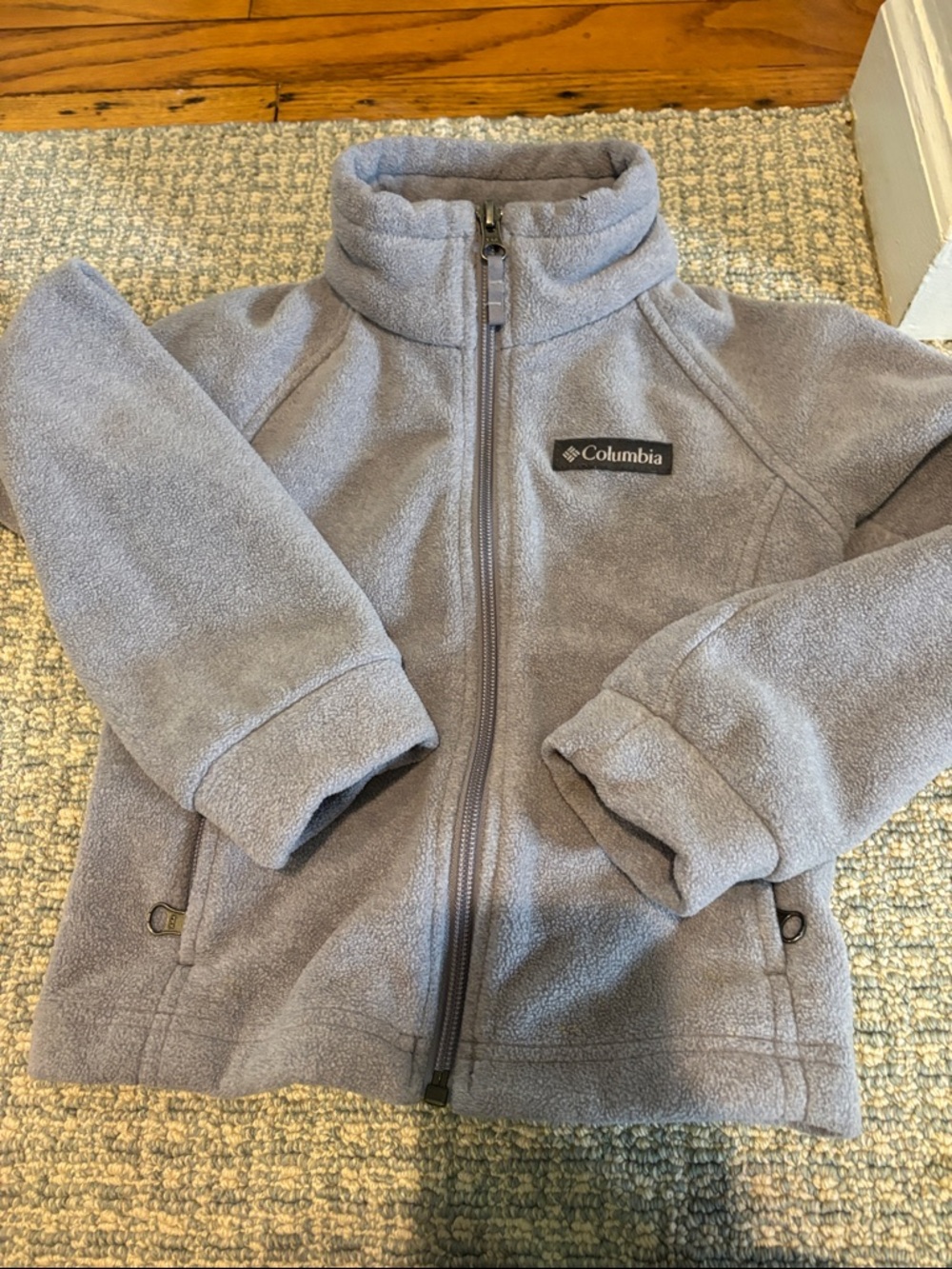 Columbia Kids Light Gray Full-Zip Fleece Jacket size XXS 4/5 toddler